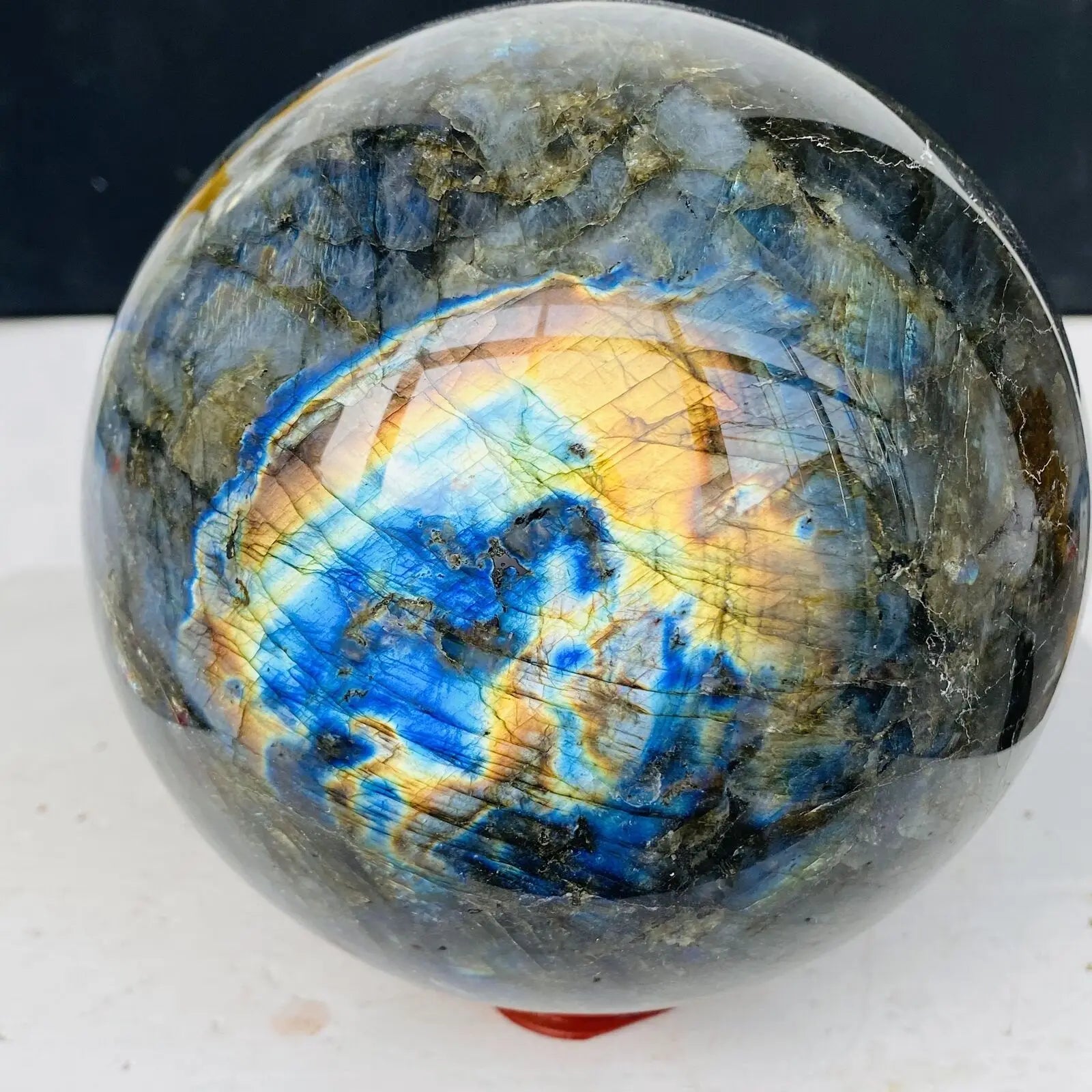 Natural Labradorite Crystal Sphere — Rainbow Healing Ball