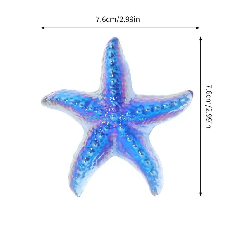 Glass Starfish Figurine | Colorful Coastal Decor