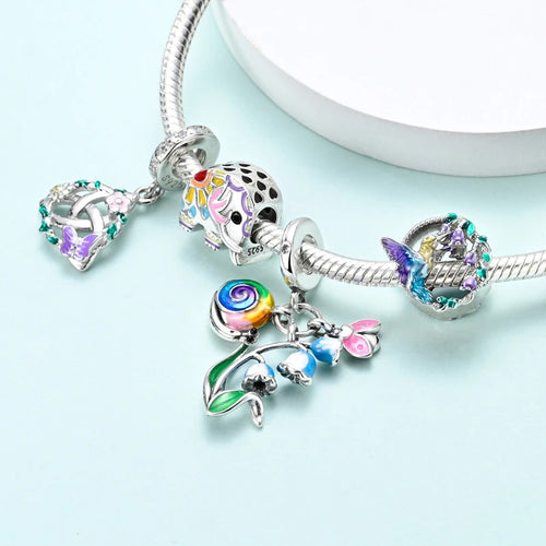 925 Silver Nature & Animal Charms – Butterfly, Floral & Woodland Pendants for Bracelets