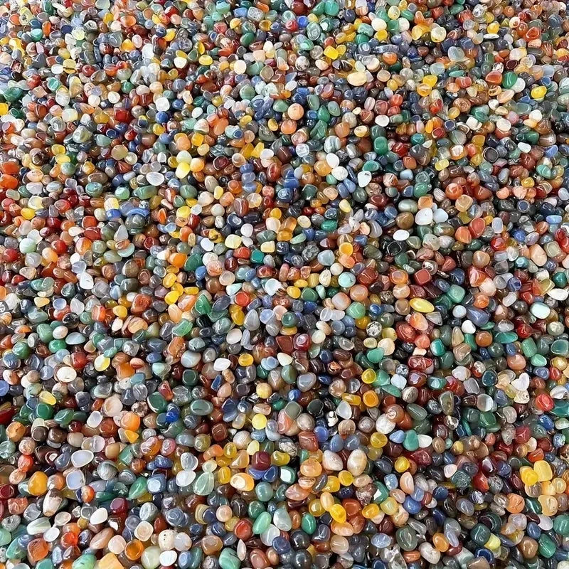 Natural Agate Crystal Pebbles | 100g Decorative Stones for Aquariums & Home Décor