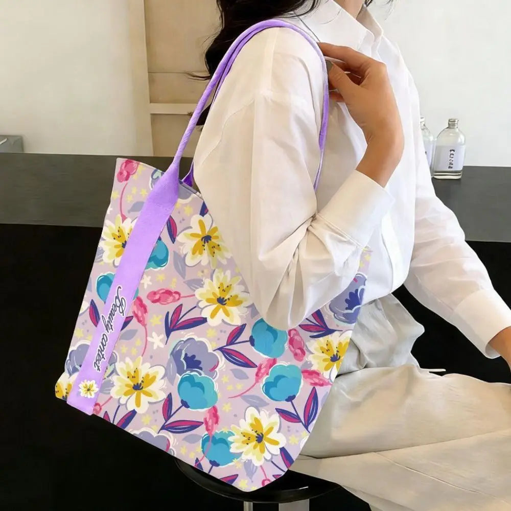 Floral Canvas Tote Bag | Large or Lunch-Bag Size