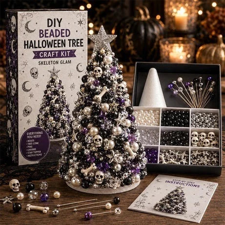 DIY Beaded Holiday Tree Kit | Christmas & Halloween Styles