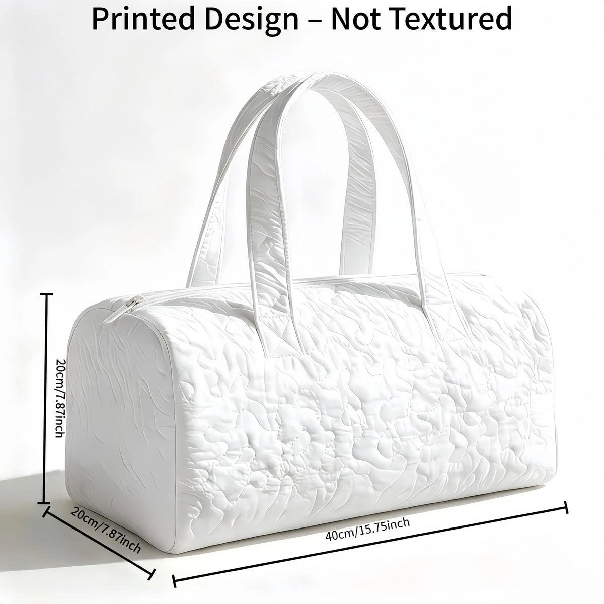 Cute Kitten Quilted Duffle Bag | Cat Embossed Travel & Gym Tote