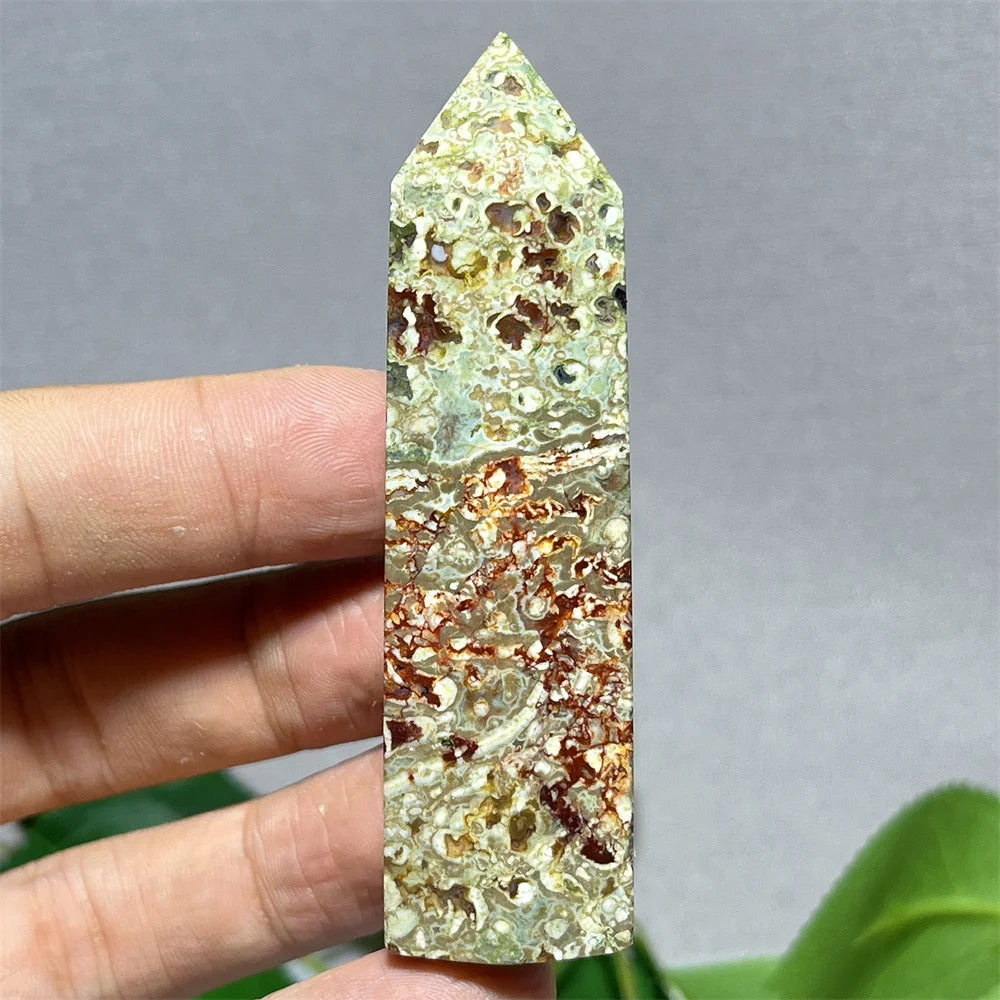 Natural Rainforest Crystal Tower — Flashy Quartz Mineral Wand for Reiki & Feng Shui