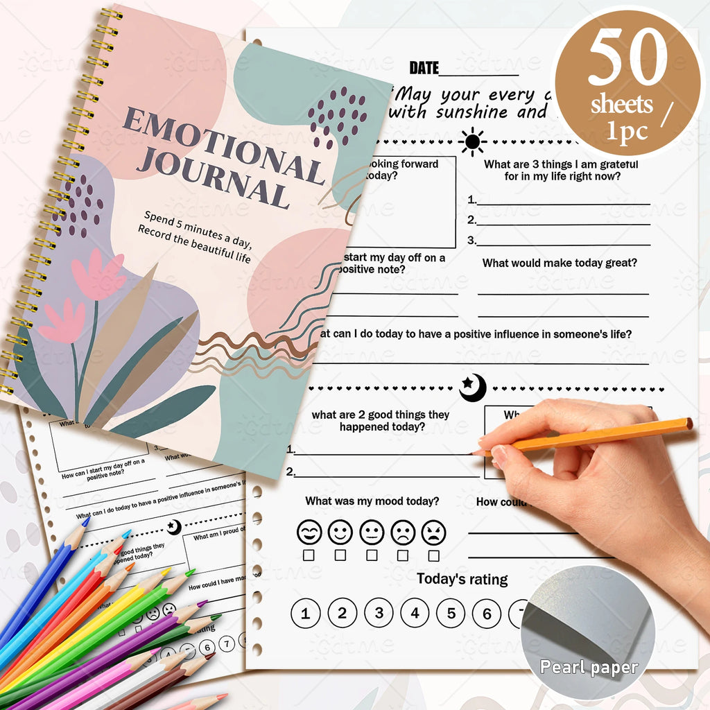 Emotional Journal | Adult Mental Health Planner, Wellness Workbook & Self-Care Tracker