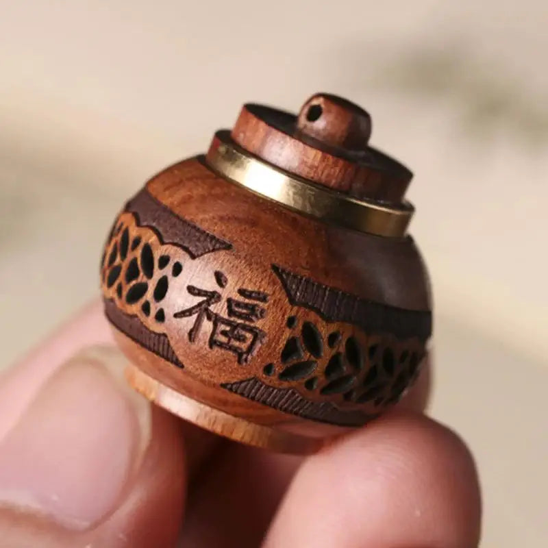 Hollow Carved Wood Aromatherapy Diffuser | Boho Fragrance Decoration