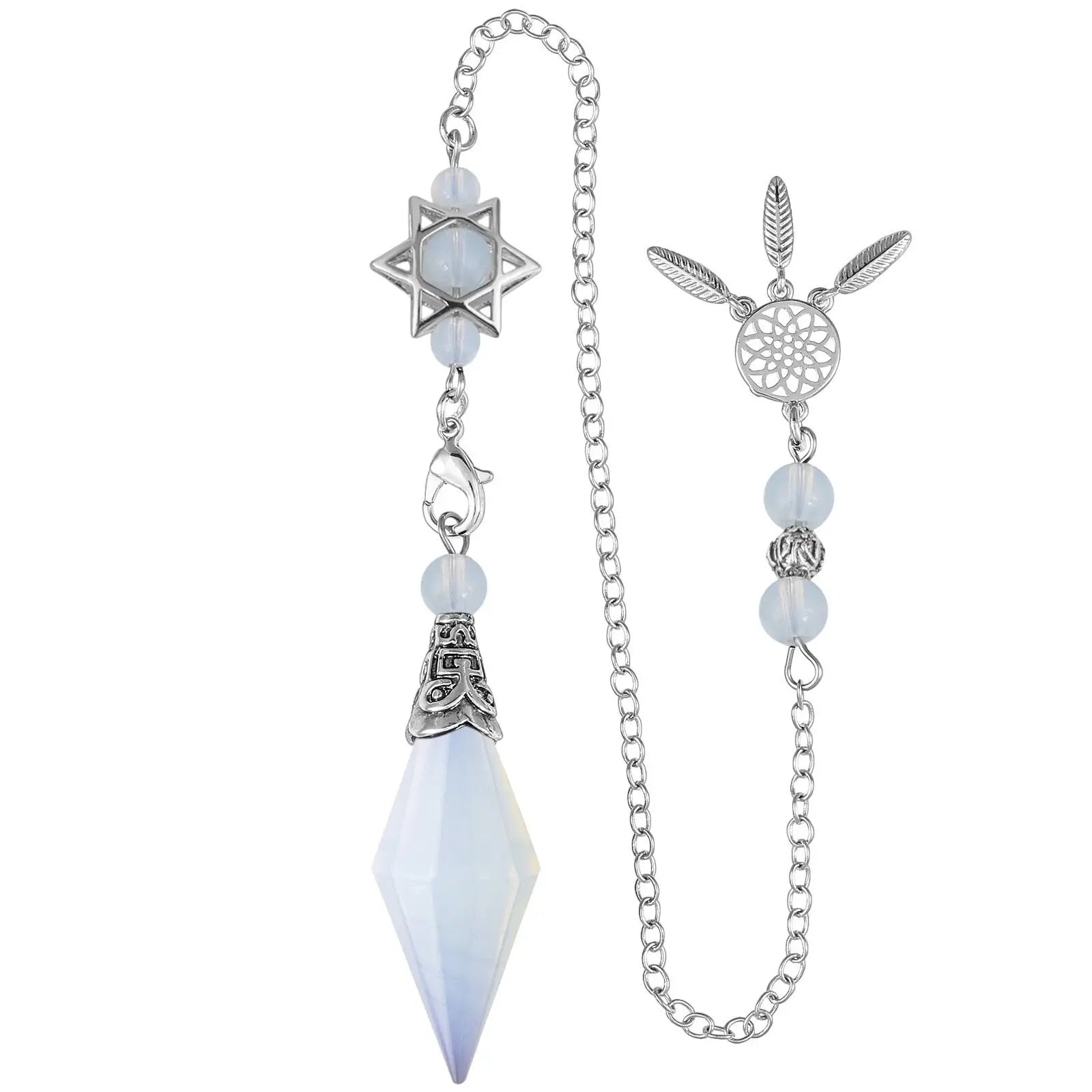 Crystal Pendulum with Dreamcatcher Chain