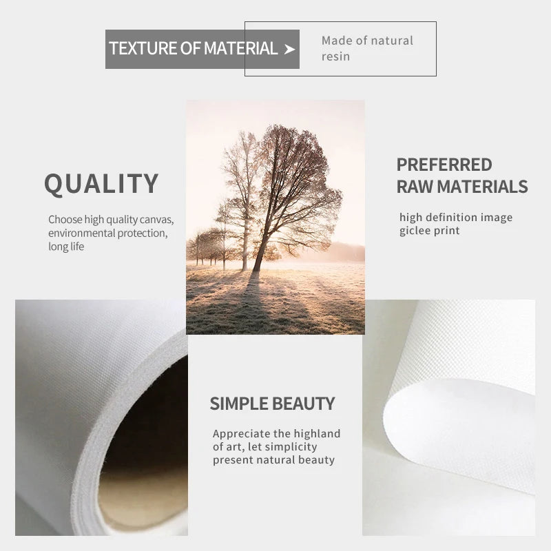 Botanical Landscape Canvas Print | Modern Wall Art for Living Room & Home Décor