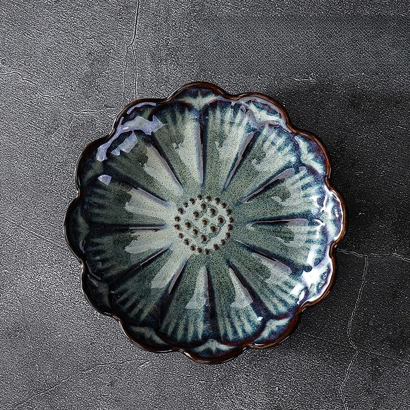 Lotus Leaf Ceramic Jewelry Bowl | Boho Organizer