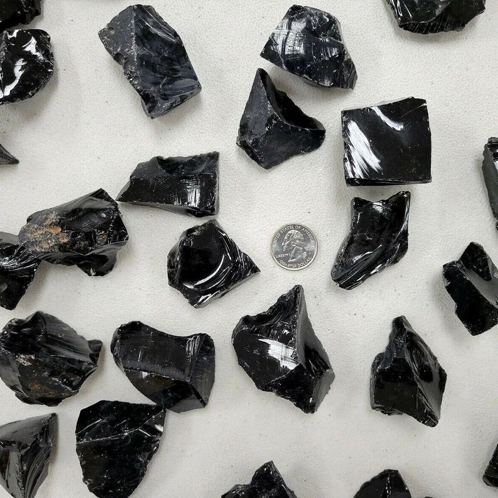 Raw Black Obsidian | Rough Stone Specimens