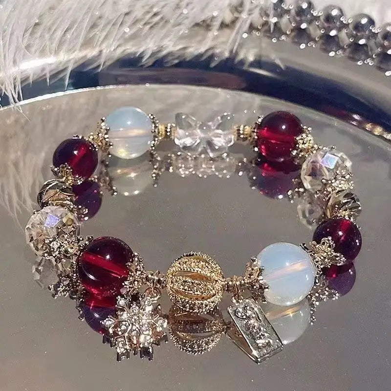 Blue Sandstone Crystal Star Bracelet | Starry Sky · Heart & Moon Charm Styles