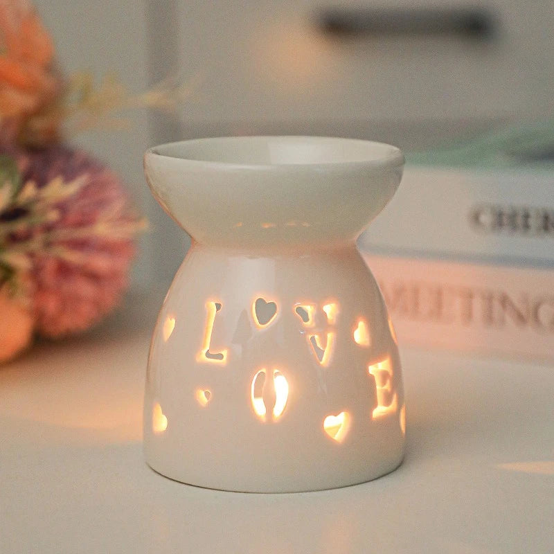 Ceramic Hollow Incense Burner & Aromatherapy Diffuser