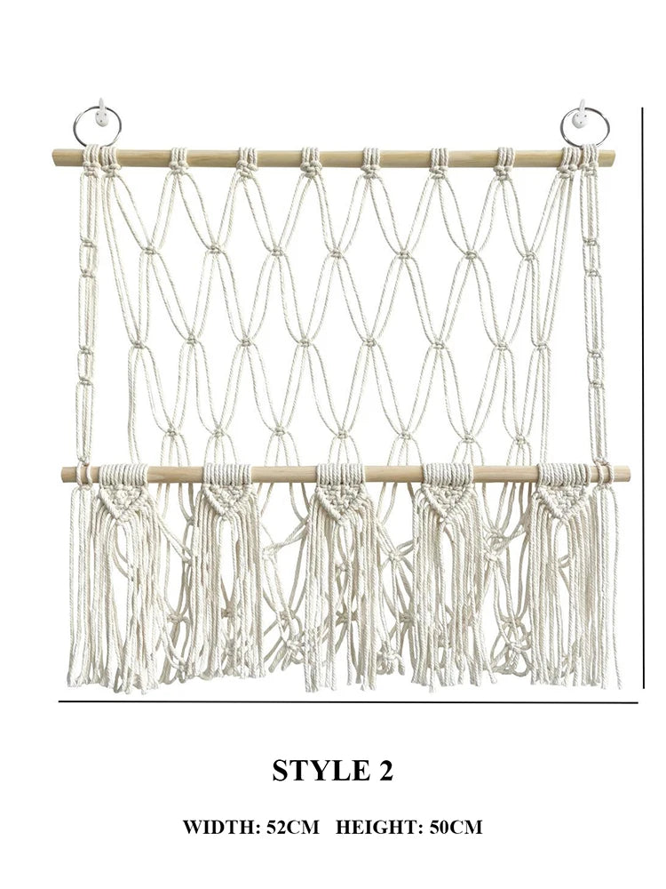 Boho Handwoven Storage Hammock | Wall-Mounted Stuffed Animal & Toy Organizer
