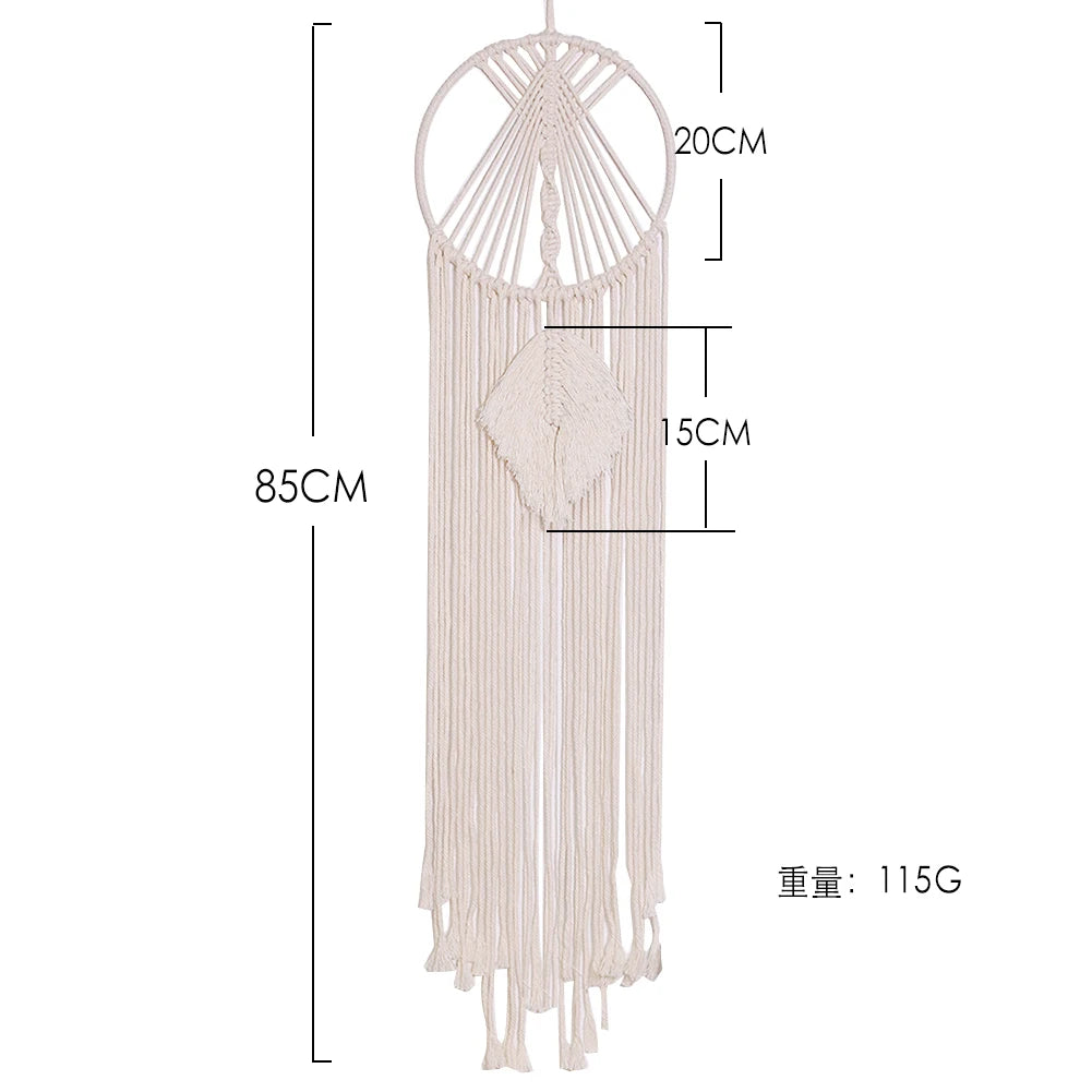 Boho Macrame Moon Dreamcatcher
