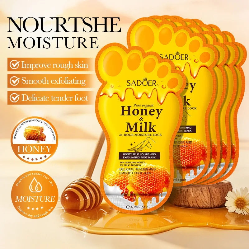 Honey Milk Nourishing Foot Mask — 5 Pairs