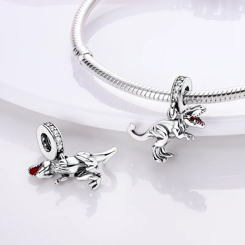 925 Sterling Silver Charm Holder Set – Bag Charm & Key Ring for DIY Jewelry