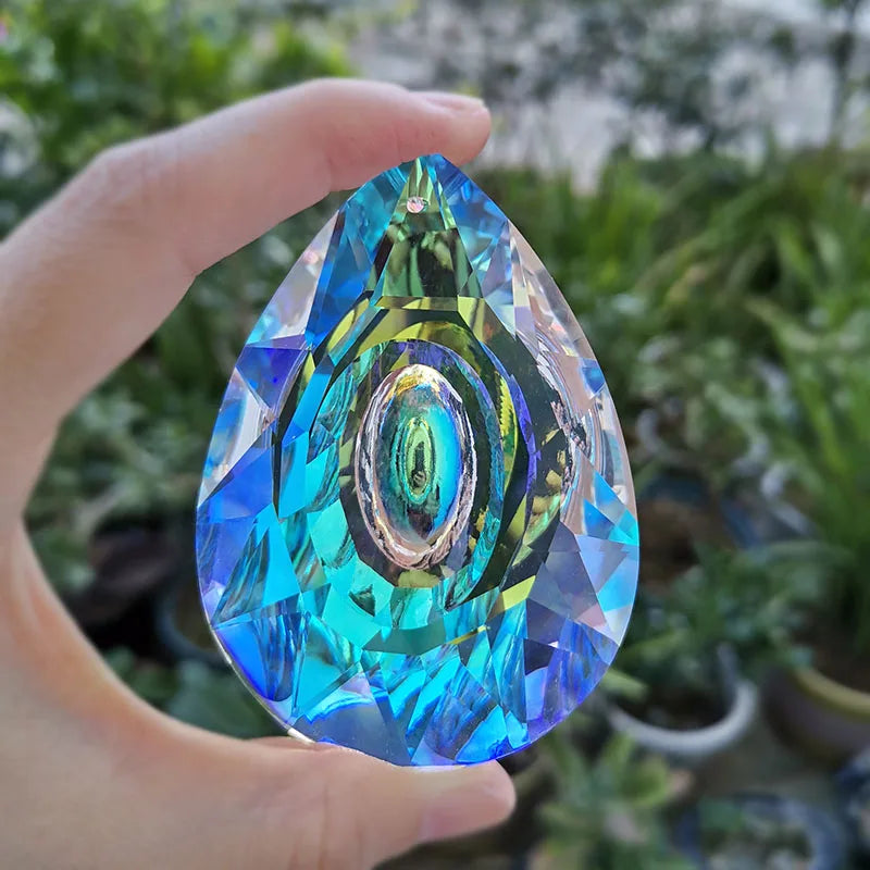 Crystal Prism Suncatcher — 76mm AB Rainbow