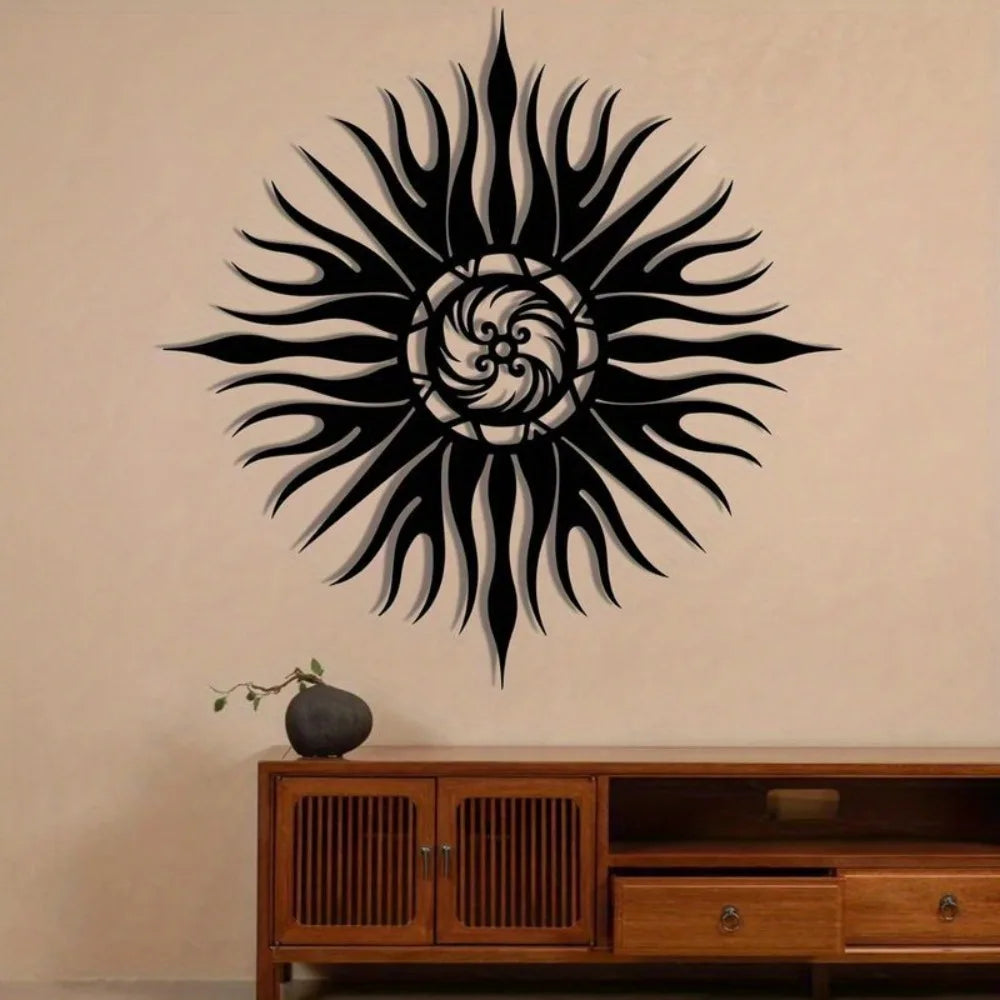 Swirling Sunburst Metal Wall Art