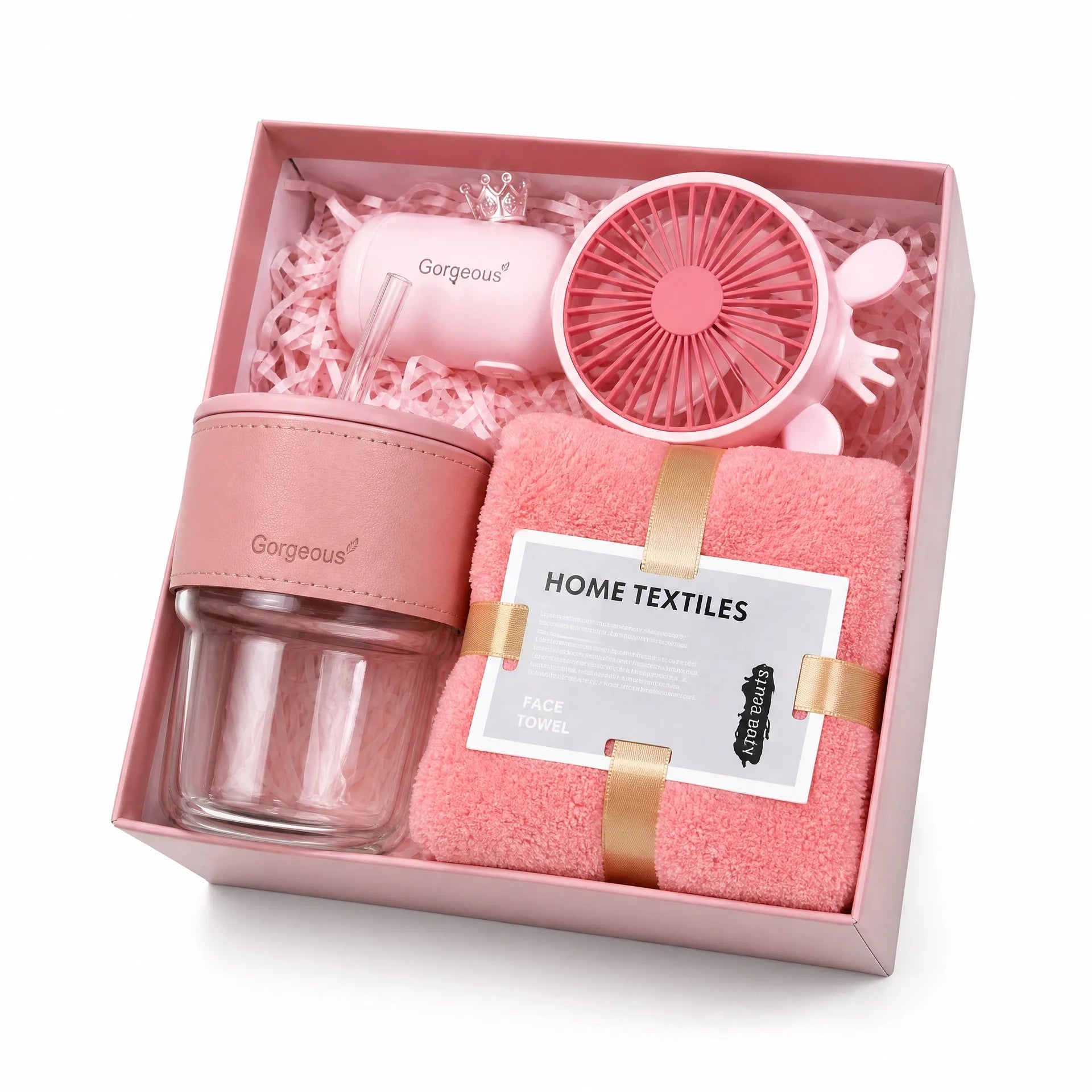 3-in-1 Summer Gift Set | Bottle, Fan & Umbrella