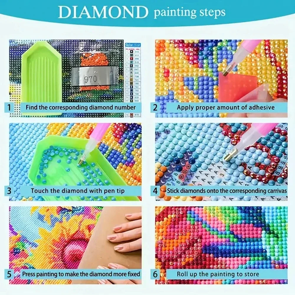 5D Diamond Painting Kit | Dark Series Full Drill | Gothic Wall Art DIY Craft Set