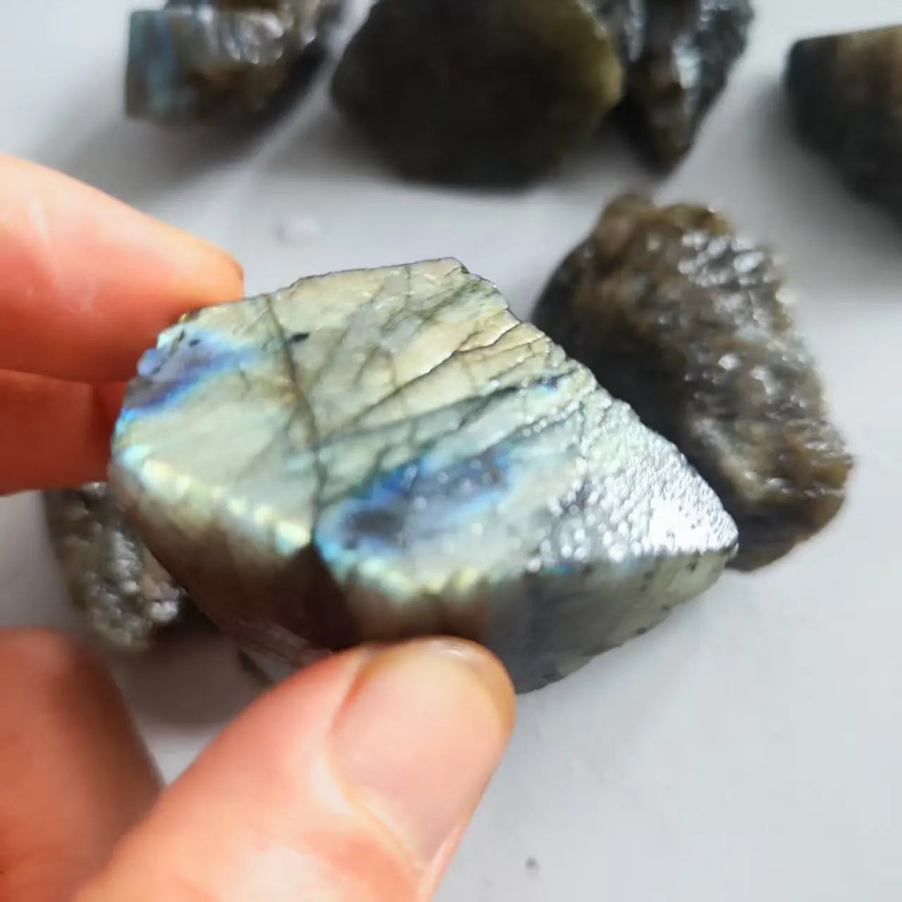 Natural Raw Labradorite Stone Reiki Healing Crystal