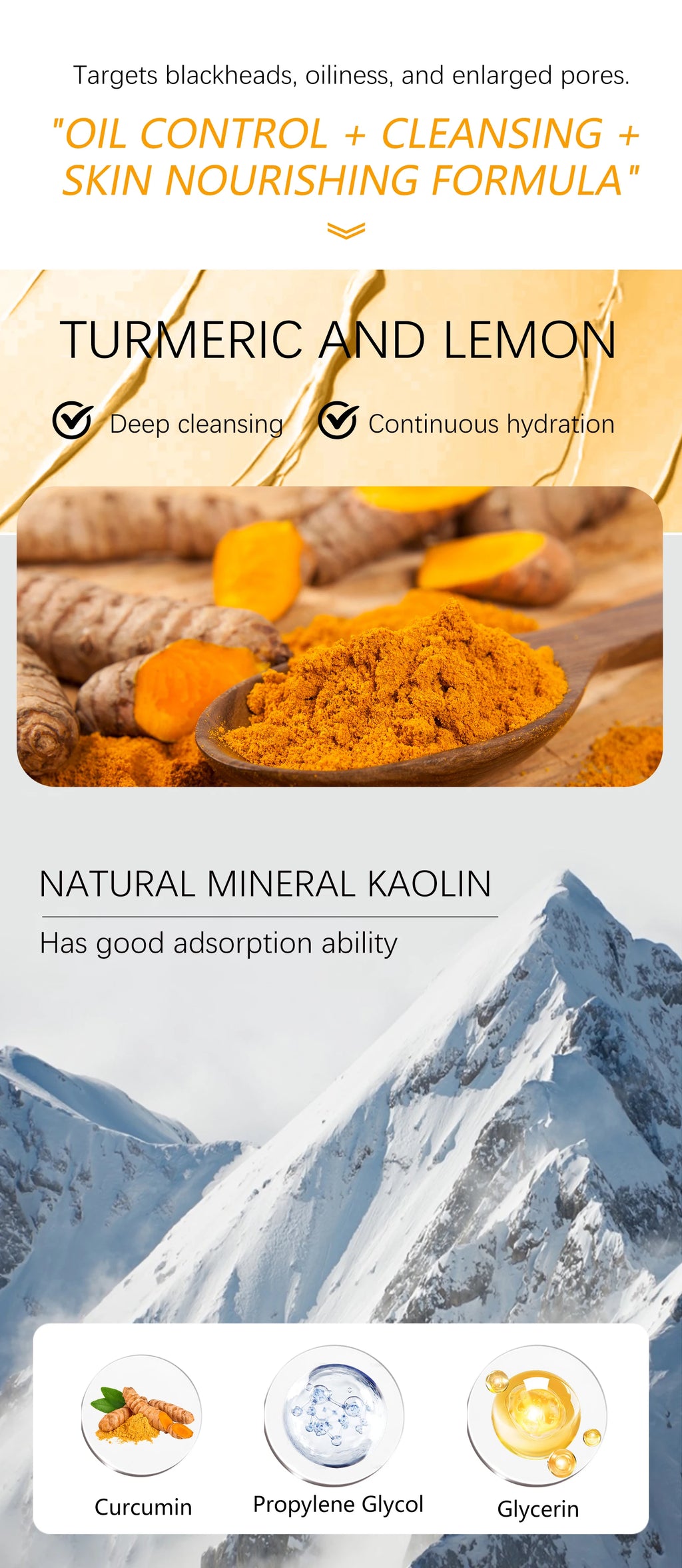 Turmeric & Vitamin C Clay Mask – Deep Cleansing, Pore-Minimizing & Brightening