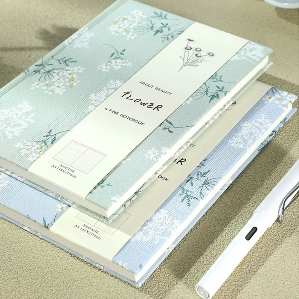 A5 Fabric Cover Journal — Boho Cloth Notebook for Journaling, Sketching & School