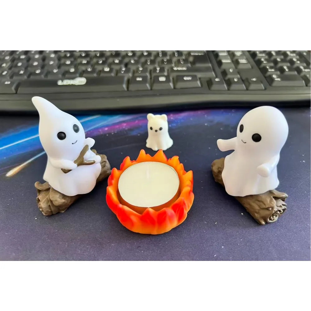 Halloween Ghost Campfire Decor Set | Spooky Outdoor Party Props