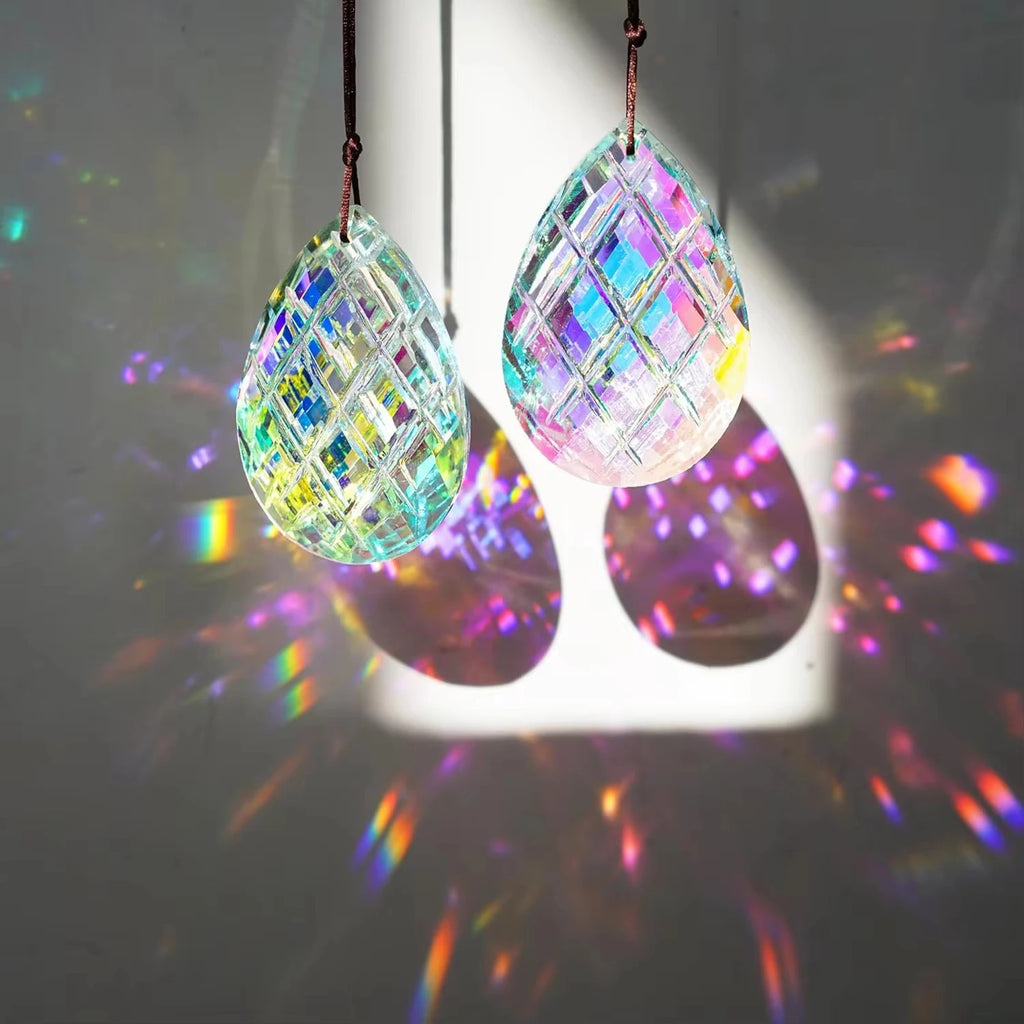Crystal Glass Waterdrop Suncatcher Prism Pendant