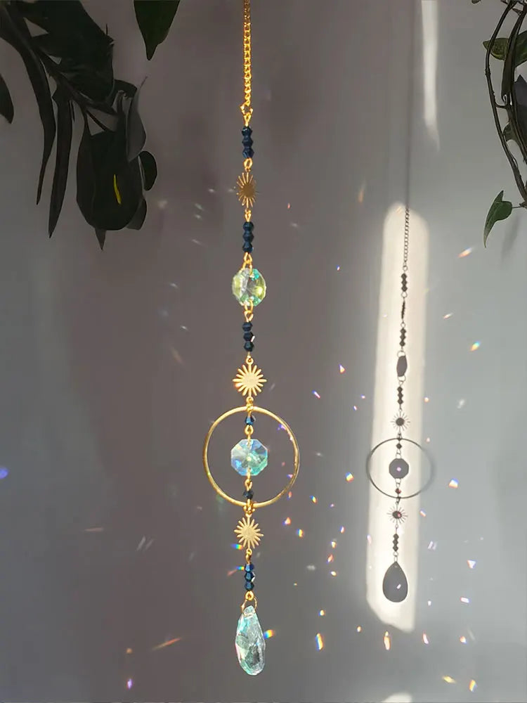 Blue Glass Suncatcher Hanging Decoration