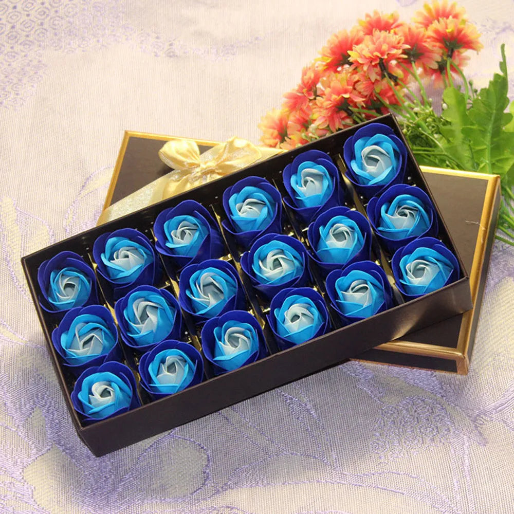 Rose Petal Soap Gift Box — 18 Scented Soaps