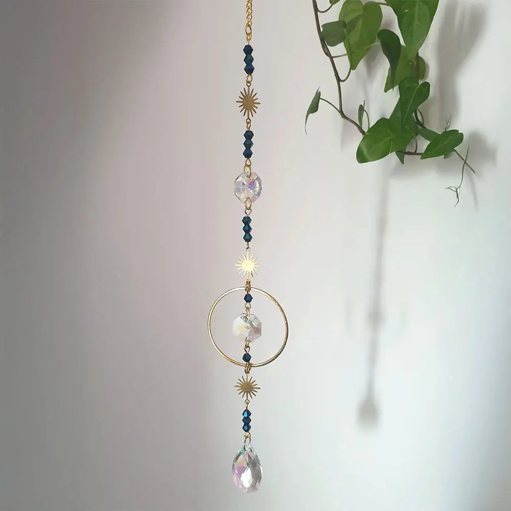 Blue Glass Suncatcher Hanging Decoration
