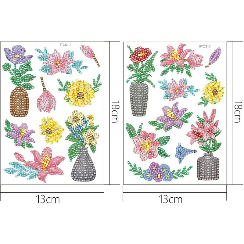 Diamond Art Sticker Kit | Butterfly & Floral Designs
