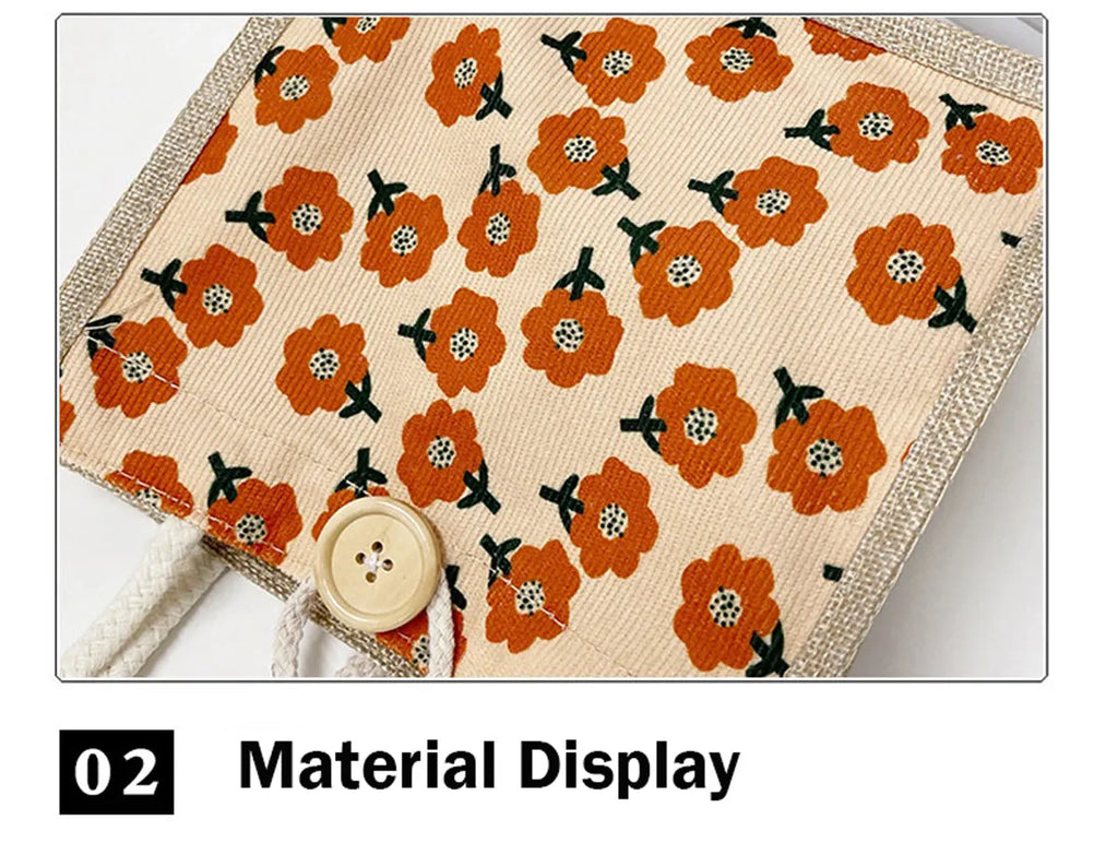 Mini Floral Linen Handbag | Boho Square Bag for Women | 6 Styles