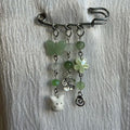 Handmade Beaded Safety Pin Bag Charm | Cute Aesthetic Heart Brooch