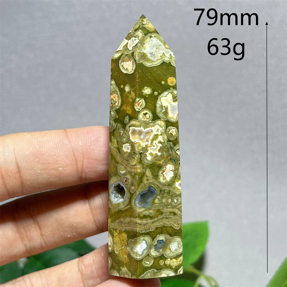 Natural Rainforest Crystal Tower — Flashy Quartz Mineral Wand for Reiki & Feng Shui