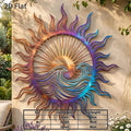 Sun & Ocean Waves Metal Wall Art