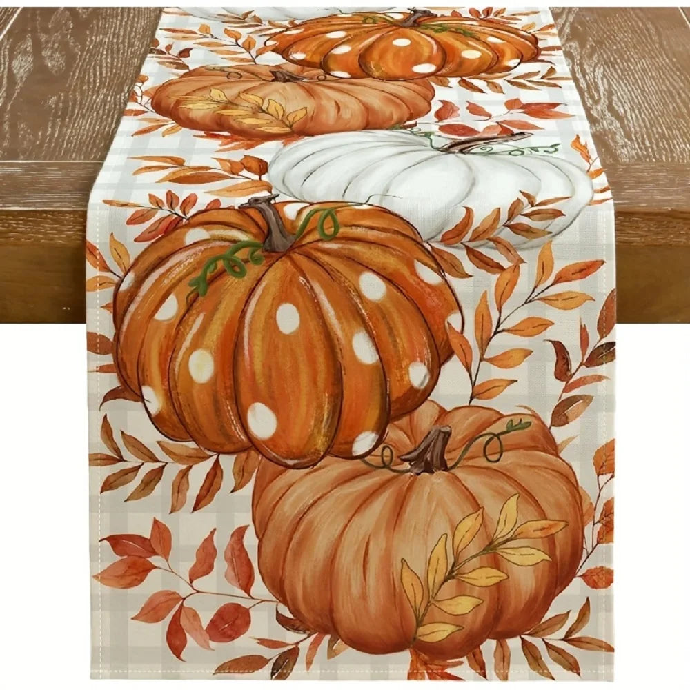 Polka Dot Pumpkin Table Runner | A Little Autumn Cheer