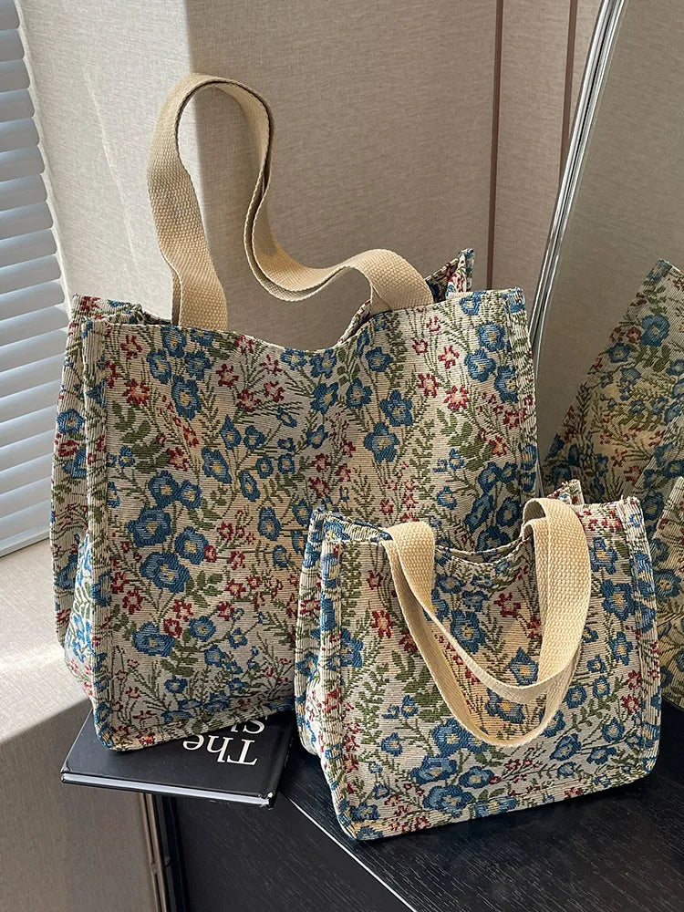 Oversized Canvas Tote Bag — Casual Commuter Shoulder Bag