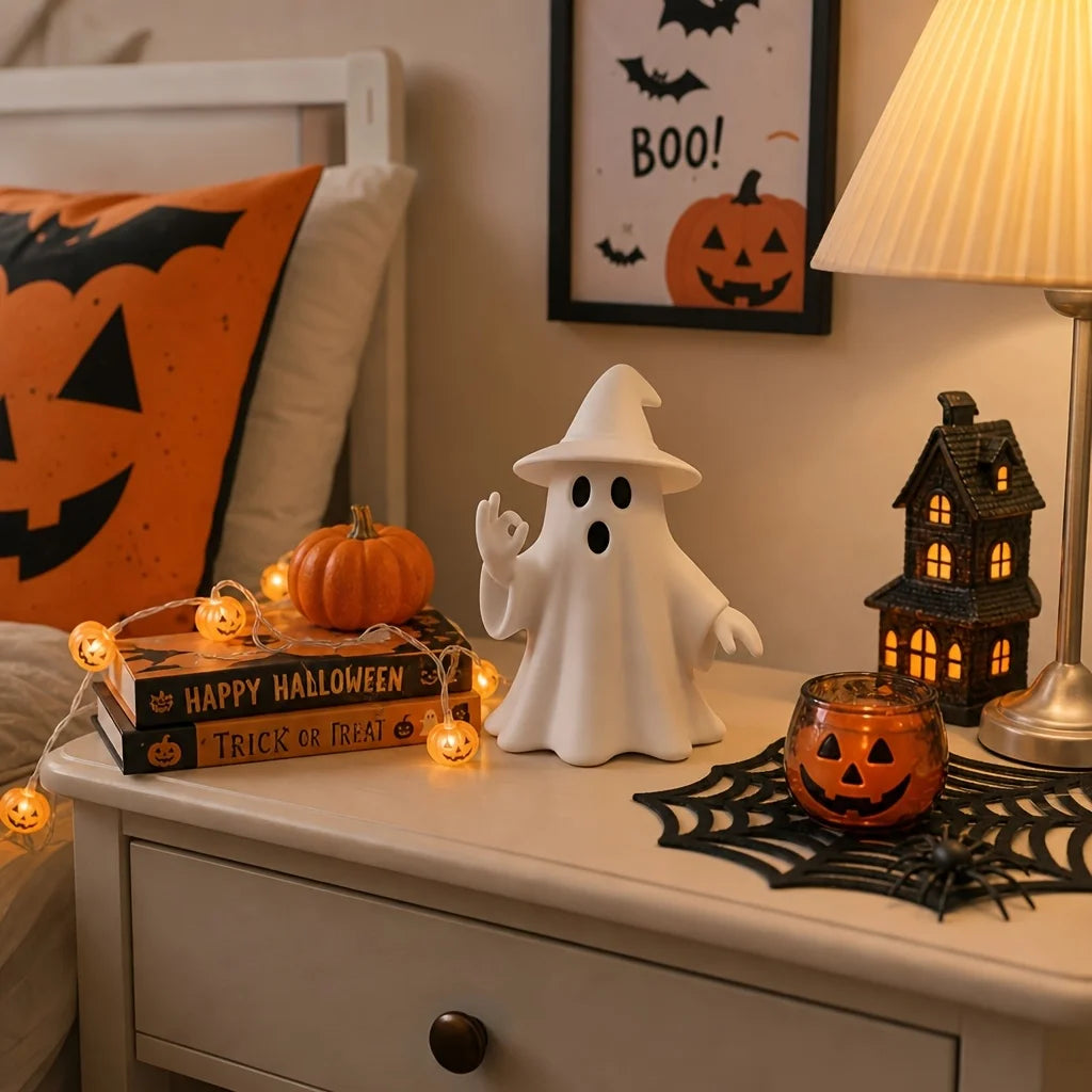 OK Ghost 3D Figurine | Funny Halloween Decor Ornament