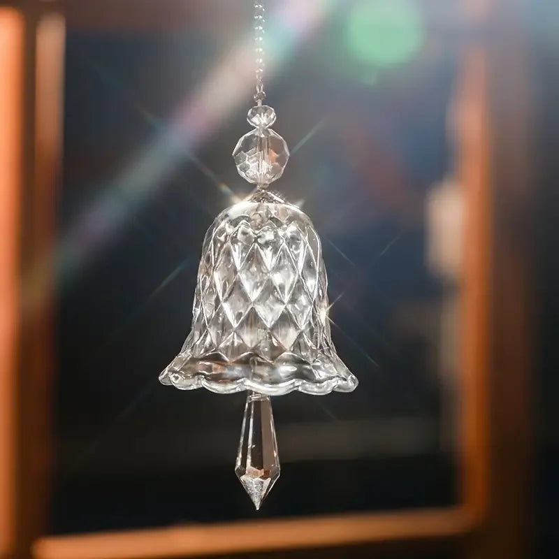 Crystal Bell Suncatcher Rainbow Glass Wind Chime Pendant