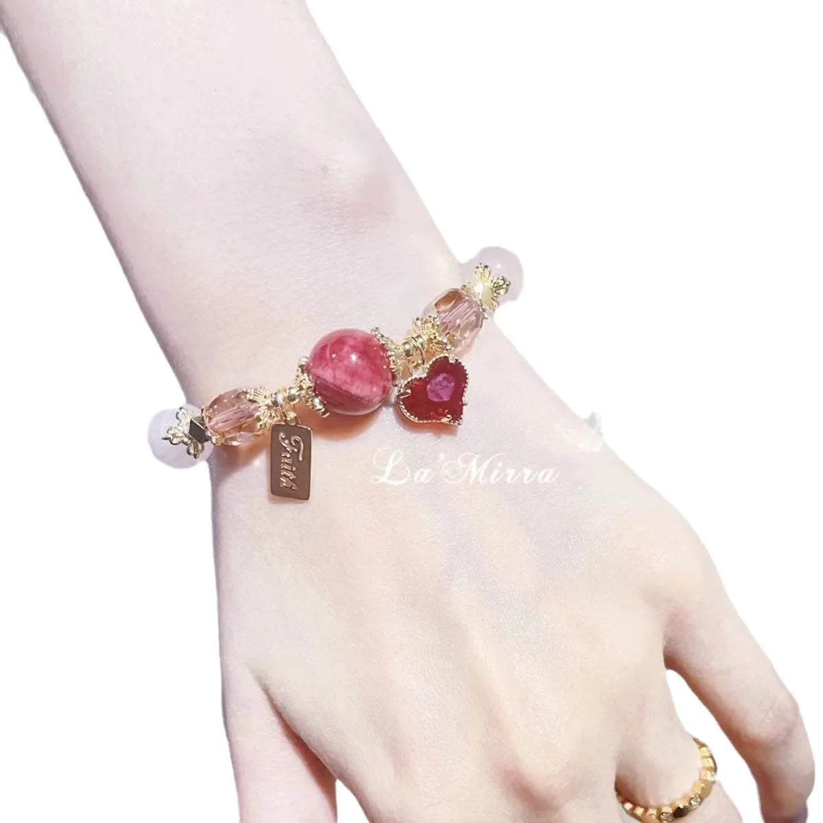 Blue Sandstone Crystal Star Bracelet | Starry Sky · Heart & Moon Charm Styles