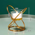 Gold-Tone Lotus-Inspired Candle Holder