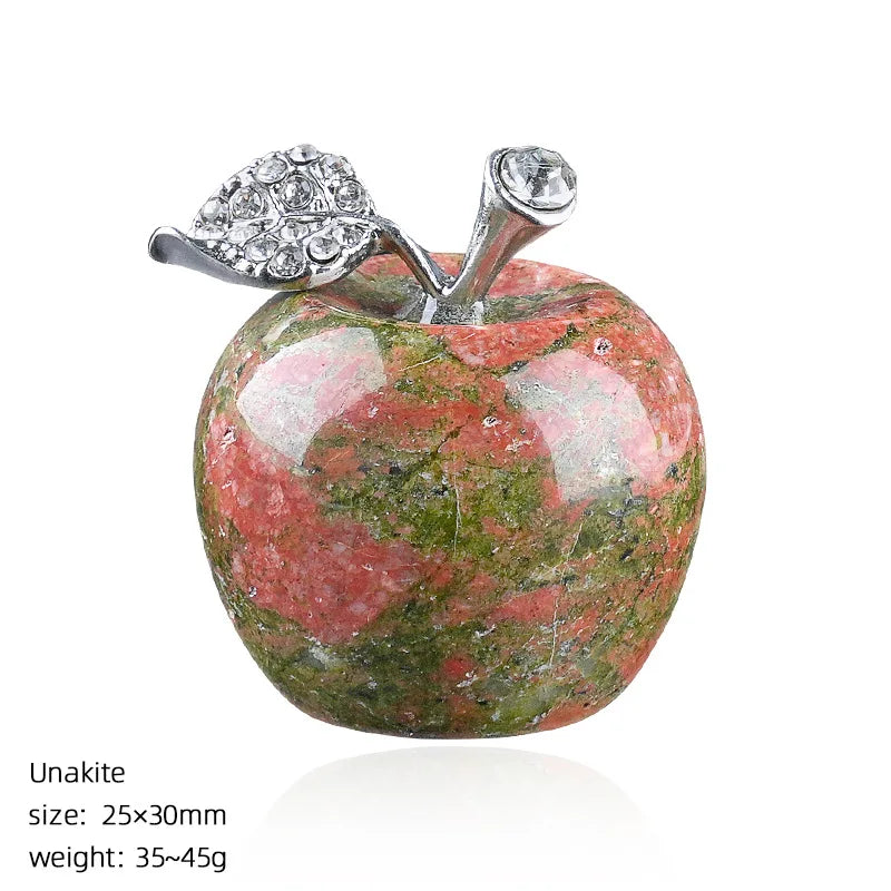 Mini Decorative Stone Apple Figurine | 30 mm