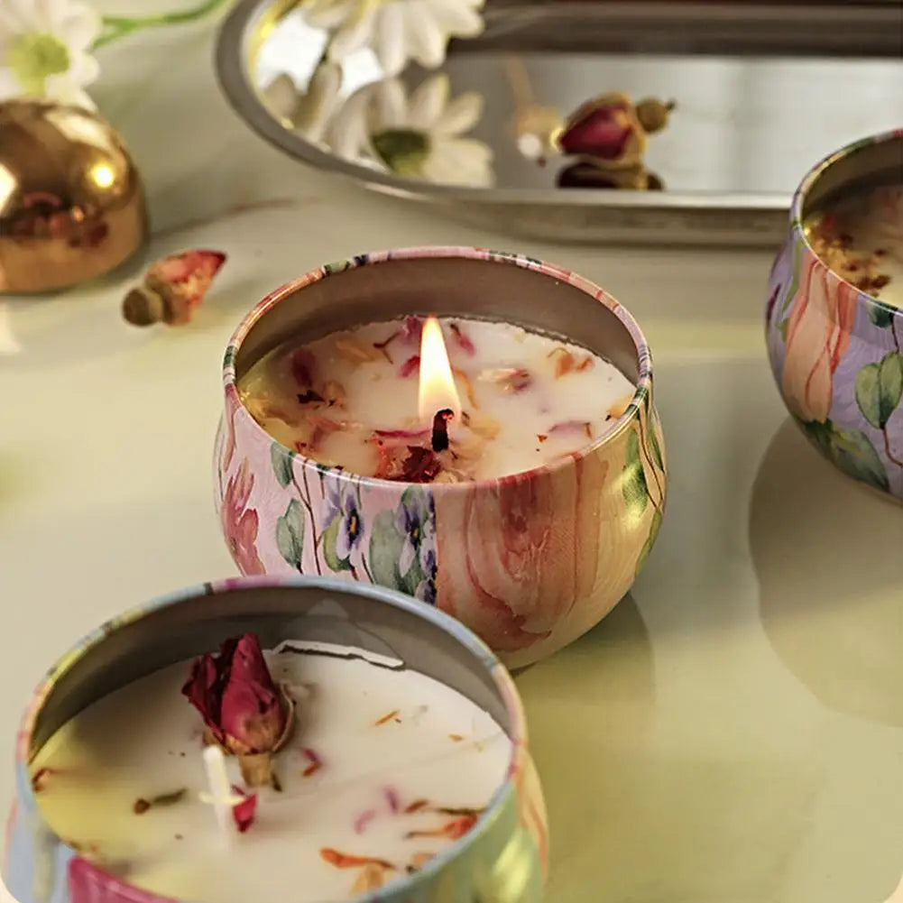 Dried Flower Scented Candles for Aromatherapy