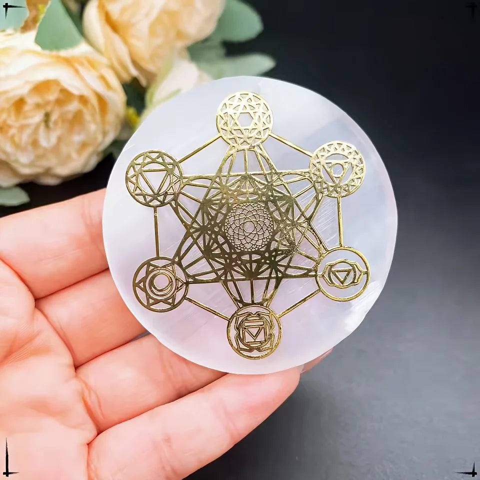 Natural Crystal Selenite Charging Plate