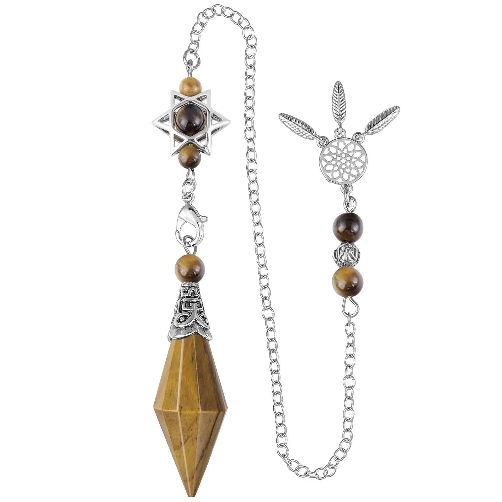 Crystal Pendulum with Dreamcatcher Chain