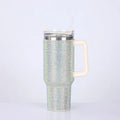 40oz Rhinestone Diamond Tumbler | Shiny Glitter Travel Cup with Straw