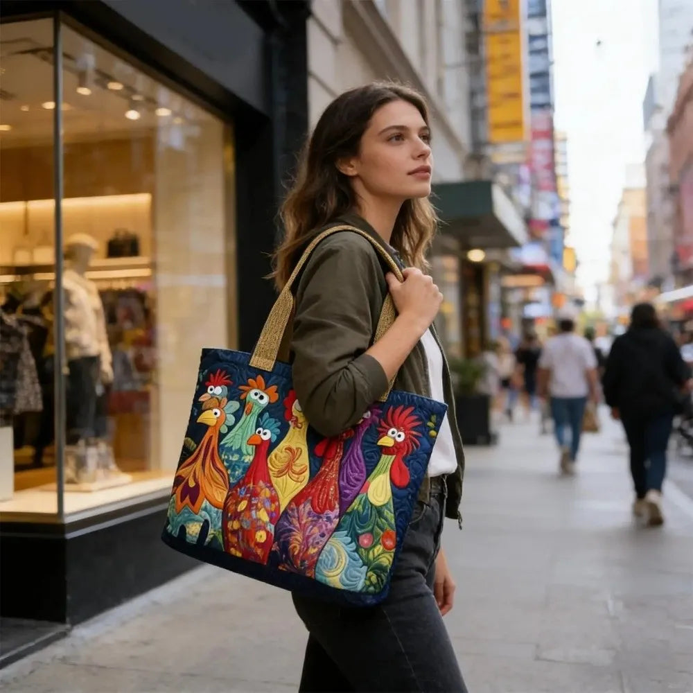 Quilted Tote Bag | Vintage-Style Large Capacity Everyday Handbag
