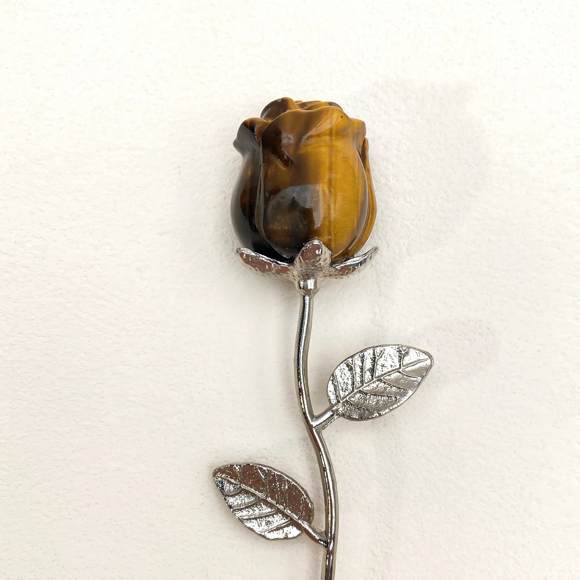 Crystal Carved Rose Flower — Natural Gemstone Rose Gift